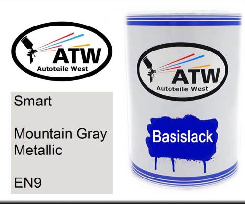 Smart, Mountain Gray Metallic, EN9: 500ml Lackdose, von ATW Autoteile West.